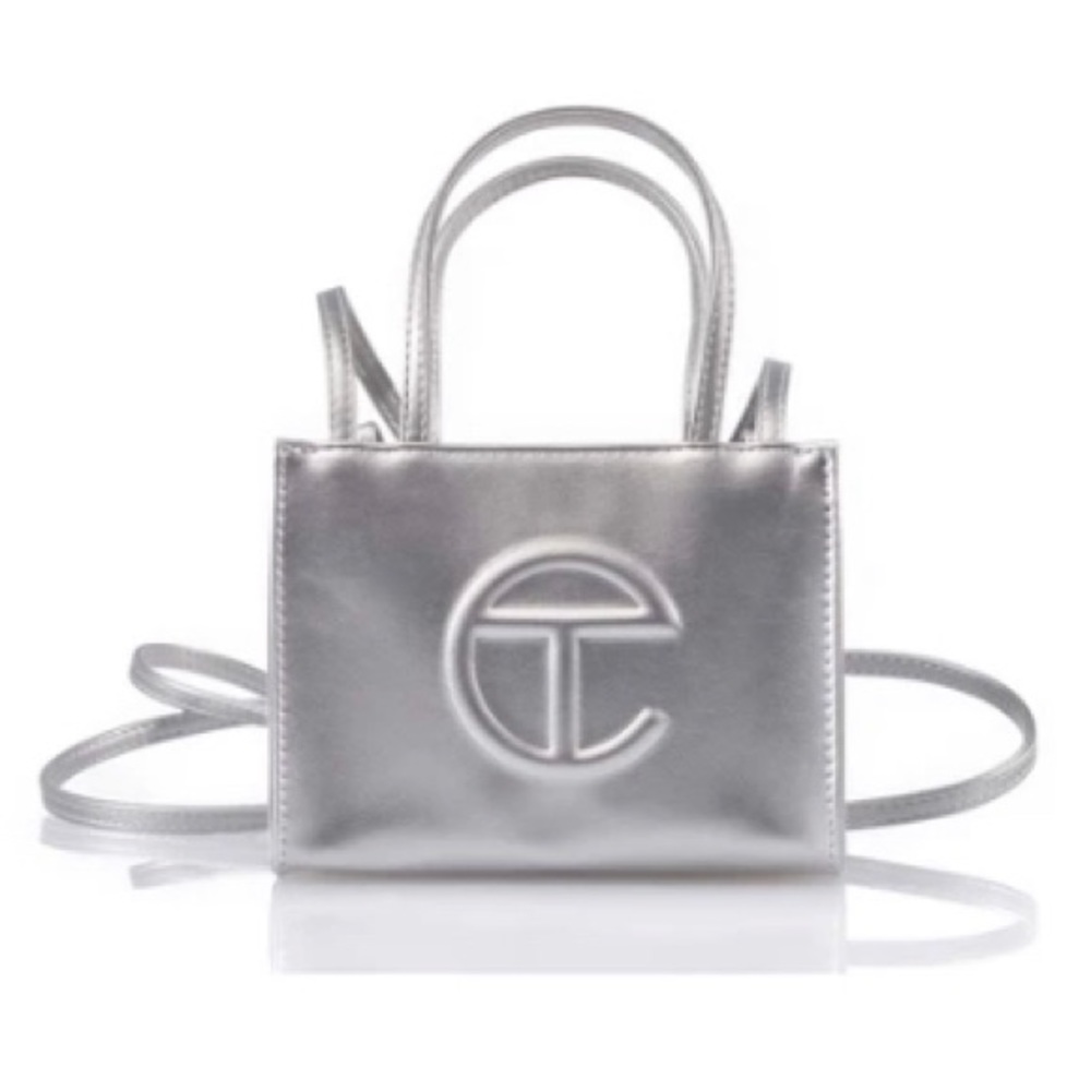 Small Silver Telfar bag with Tags, never worn